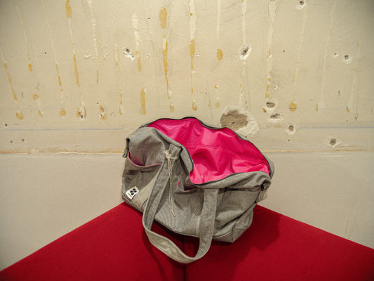 RHIW DUFFLE BAG (Grey & Pink)